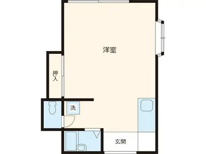 アレイあずま(ワンルーム/1階)の間取り写真