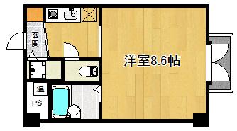 グランドパレス堀川パートII(1K/9階)の間取り写真
