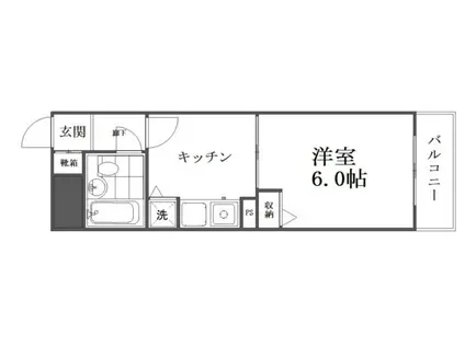 ライオンズプラザ川崎第2(1K/3階)の間取り写真