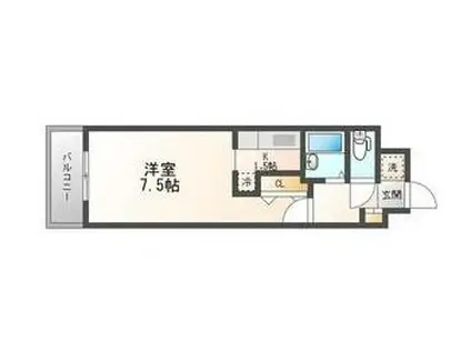 イーストフェアリー(1K/6階)の間取り写真