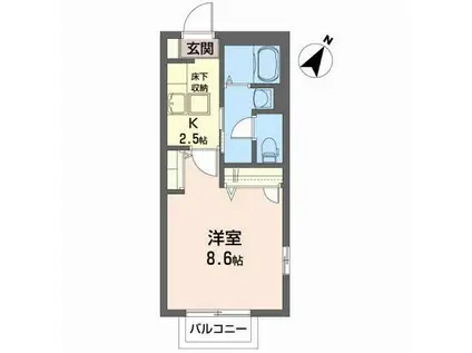 元町参番館(1K/1階)の間取り写真