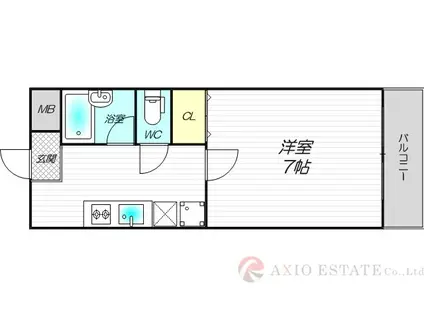 GREAT新大阪(1K/4階)の間取り写真