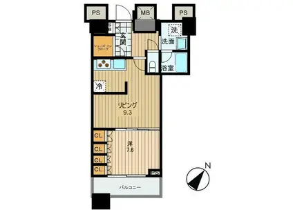 THE TOKYO TOWERS MIDTOWER(1LDK/7階)の間取り写真