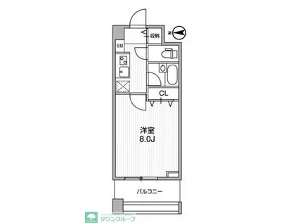 アーデン両国(1K/3階)の間取り写真
