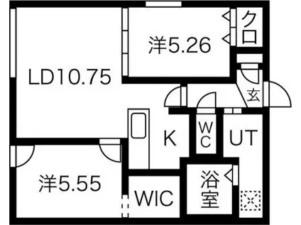 フェスタリアN27(2LDK/2階)の間取り写真
