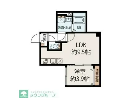 MEGURO EDGE (1LDK/2階)の間取り写真