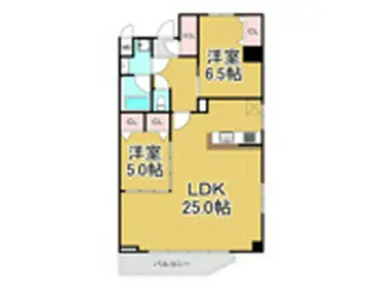 LA DOUCEUR西宮北口(2LDK/2階)の間取り写真