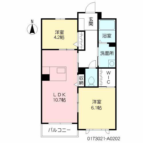 ヴィラ・ホートワース(2LDK/2階)の間取り写真