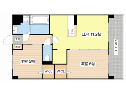 Y&M 祇園(2LDK/2階)の間取り写真