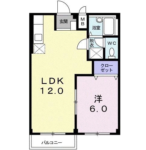 エトワール匠(1LDK/1階)の間取り写真