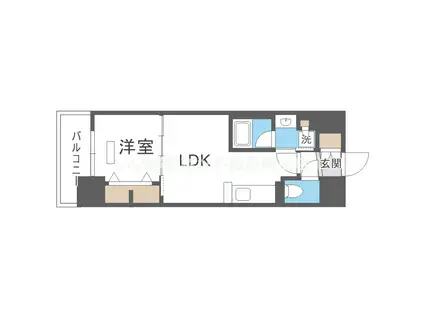 アーバネックス東梅田(1LDK/12階)の間取り写真