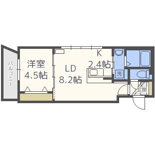 GRACIAS N14(1LDK/5階)の間取り写真