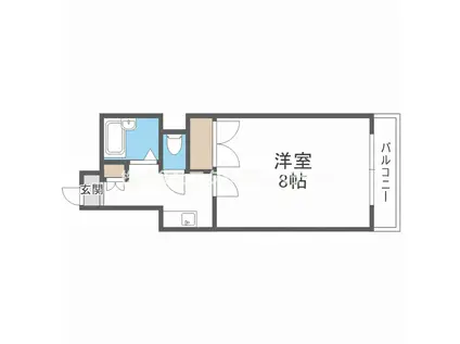 メゾンドール秋桜(1K/4階)の間取り写真