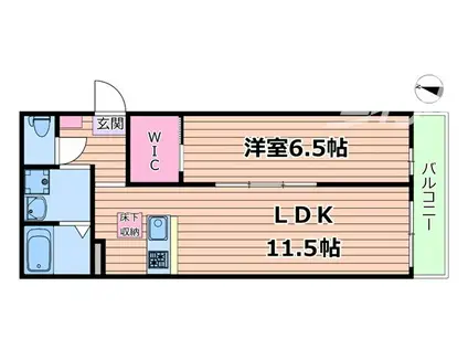 SUITE TERRACE RELIER(1LDK/3階)の間取り写真