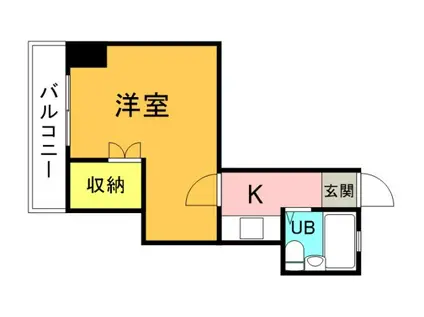 AXA舟入通(1K/5階)の間取り写真