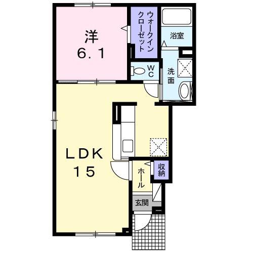 ＪＲ室蘭本線 苫小牧駅 徒歩24分 2階建 築11年(1LDK/1階)の間取り写真