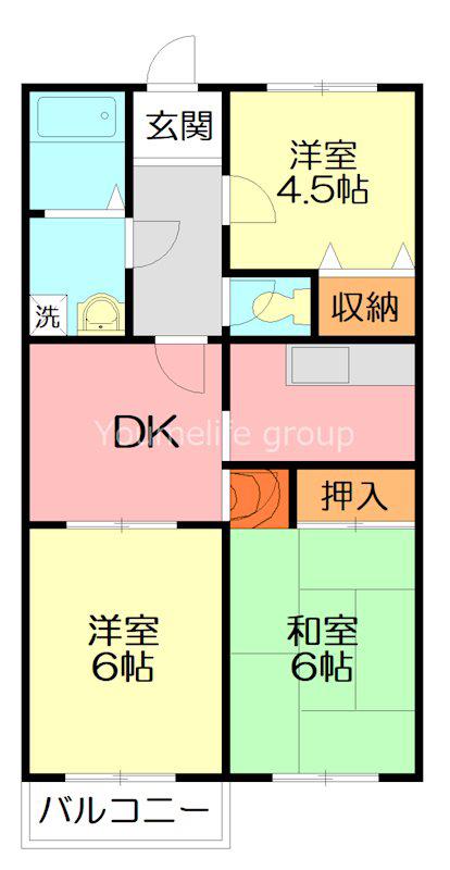 フェリース露木A(3DK/2階)の間取り写真