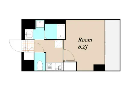 エステムコート梅田北IIゼニス(1K/13階)の間取り写真