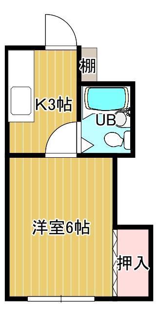 ハイムサンライズ(1K/1階)の間取り写真