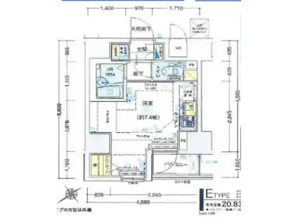 ブライズ桜台(ワンルーム/6階)の間取り写真