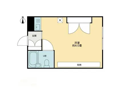 フォレスト錦町(ワンルーム/2階)の間取り写真