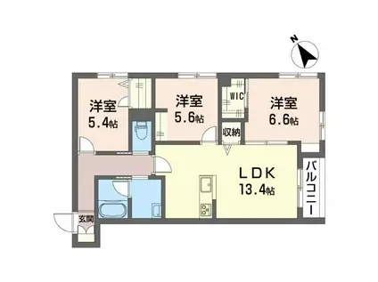 メゾン ド ドラコ(3LDK/2階)の間取り写真