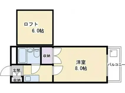 エクセレント丸太町(1K/5階)の間取り写真