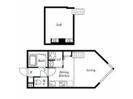 アルジャンテ平岸(1DK/5階)の間取り写真