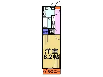 クレールカルチェ(1K/1階)の間取り写真