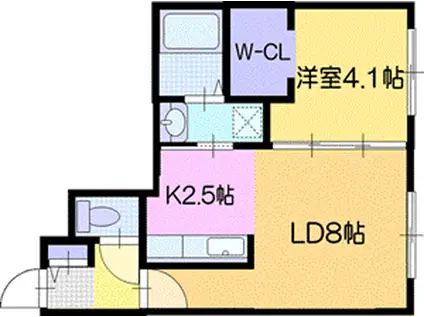 ONE レジデンス 千歳(1LDK/3階)の間取り写真