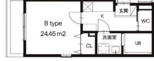 EN.ASAKADAI(1K/1階)の間取り写真