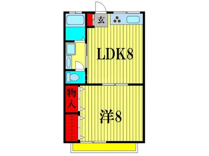 ハイムアネックス(1LDK/2階)の間取り写真