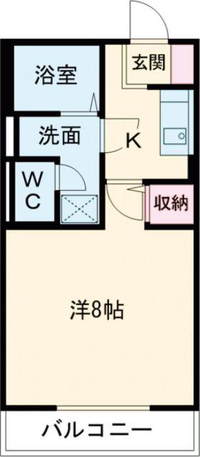 ボナールアークA(1K/2階)の間取り写真