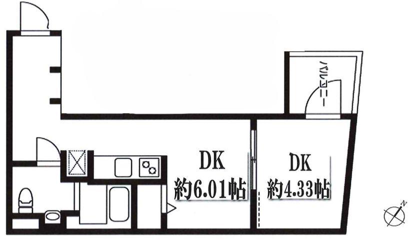 ユーレジデンス武蔵小山(1DK/3階)の間取り写真