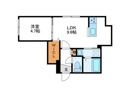 RITZ GRANDE N23 リッツグランデN23(1LDK/3階)の間取り写真