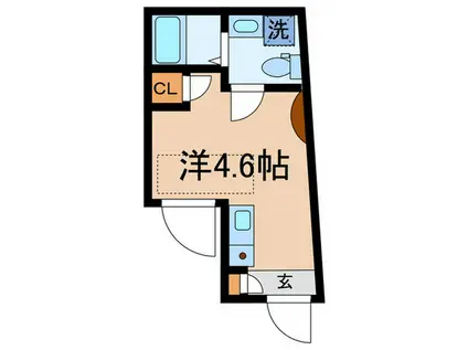 MA PLACE 参宮橋(ワンルーム/4階)の間取り写真