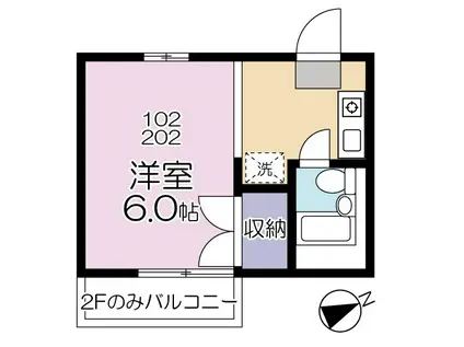 グランデュール池尻(1K/1階)の間取り写真