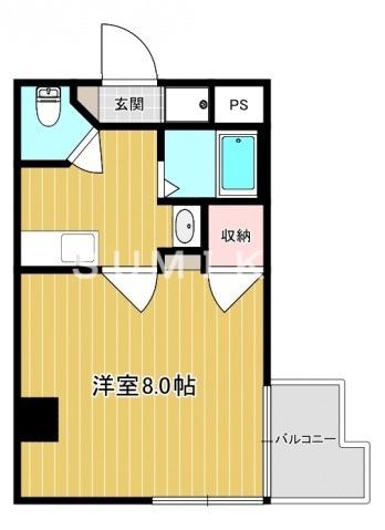 アレグリア内山下(1K/4階)の間取り写真