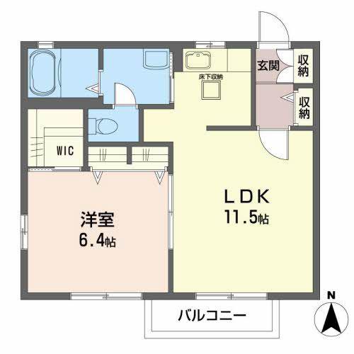 コンフォール・KH(1LDK/1階)の間取り写真