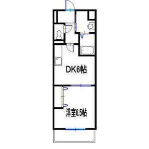 ノースエスペランサ(1DK/2階)の間取り写真