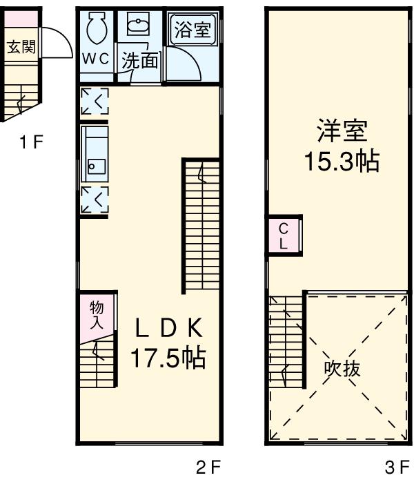 QUARTIER LATIN SANGENCHAYAカルティエラタン(1LDK/1階)の間取り写真