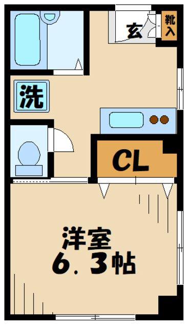 たから壱番館(1DK/2階)の間取り写真