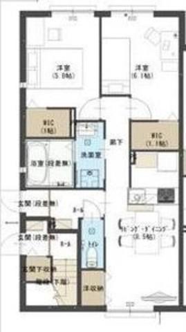 セーヌ アンジェ塩屋II(2LDK/2階)の間取り写真