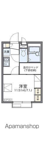 レオパレスOMOTEIII(1K/2階)の間取り写真