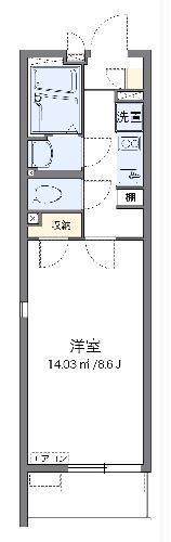 クレイノエスビレッジ(1K/2階)の間取り写真