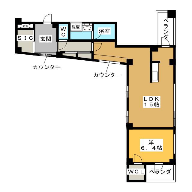 ゆいまーる(1LDK/2階)の間取り写真