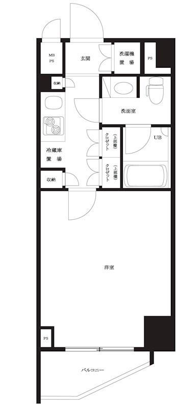  ルーブル三軒茶屋参番館(1K/4階)の間取り写真