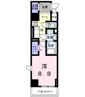 グランMコート新大阪(1K/7階)の間取り写真