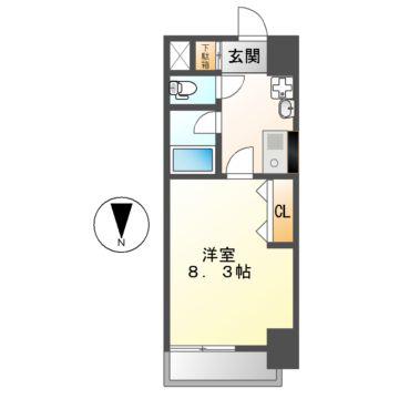 ヒルズ新栄2号館(1K/10階)の間取り写真