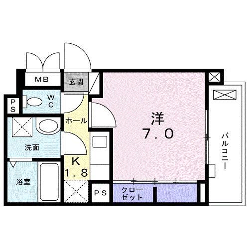 メゾン エスポワール(1K/2階)の間取り写真